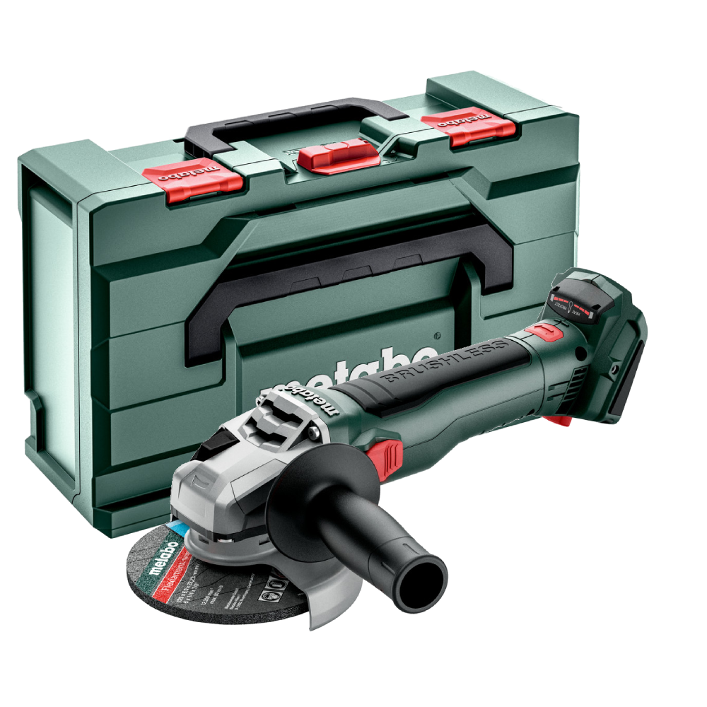 Metabo UK613052841 W18LTBL11-125 18v 115mm Angle grinder bare unit in MetaBOX