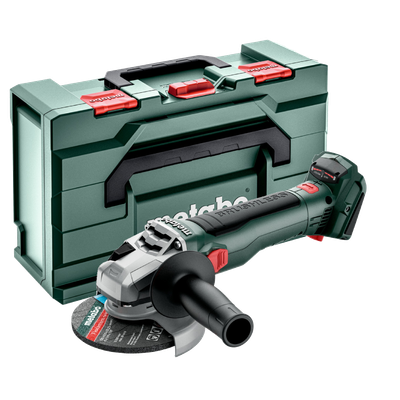 Metabo UK613052841 W18LTBL11-125 18v 115mm Angle grinder bare unit in MetaBOX