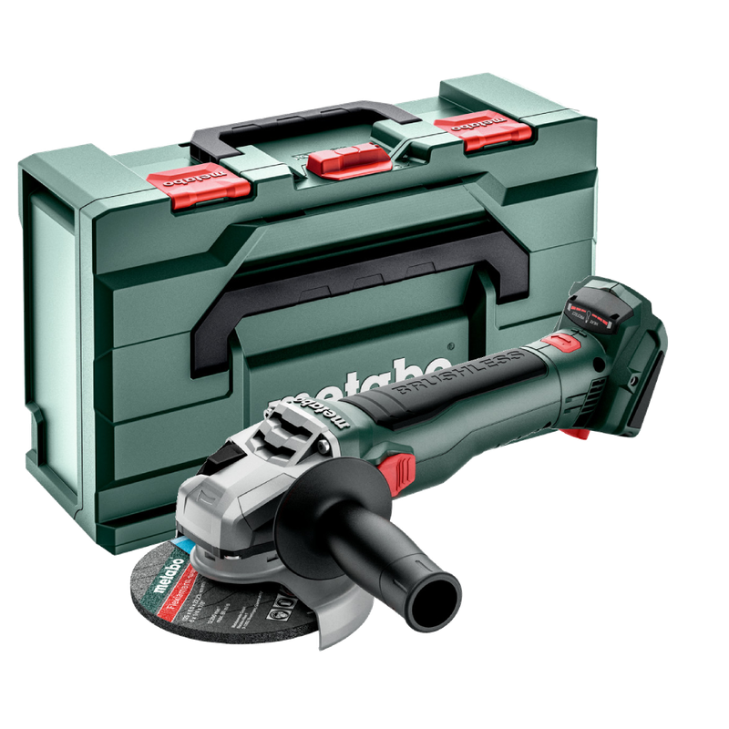 Metabo UK613052841 W18LTBL11-125 18v 115mm Angle grinder bare unit in MetaBOX