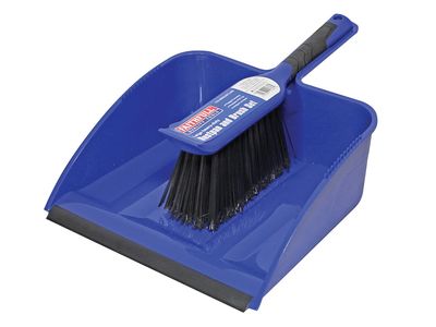 Faithfull FAIBRDUSTLRG Large Plastic Dustpan &amp; Brush Set