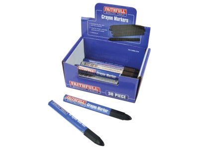Faithfull FAICMBLK30 Crayon Marker Black (CDU 30)