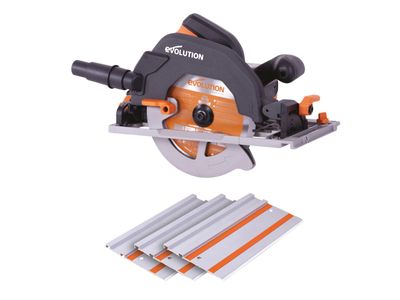 Evolution R185CCSX 110v 1600w 185mm Circular Track Saw Kit