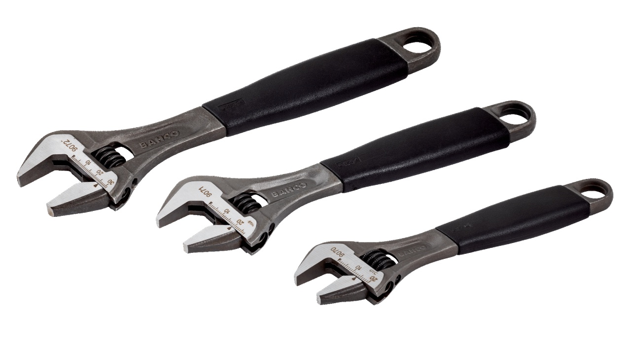 Bahco BAHADJ390 Adjustable Wrench Set (9070/71/72), 3 Piece img