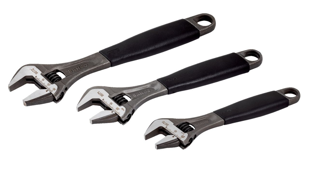 Bahco BAHADJ390 Adjustable Wrench Set (9070/71/72), 3 Piece