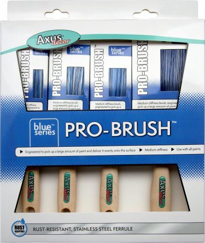 Axus AXU/BBS4 4pc Pro-Brush (Blue Series) Set (1.5", 2x 2", 3")
