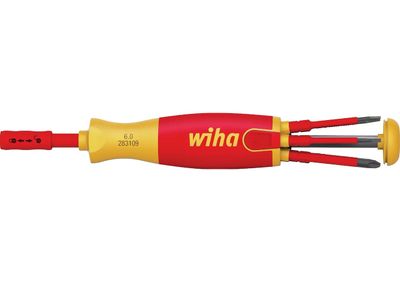 Wiha 38613 6pc VDE LiftUp Bit Magazine SL/PH/PZS Screwdriver Set