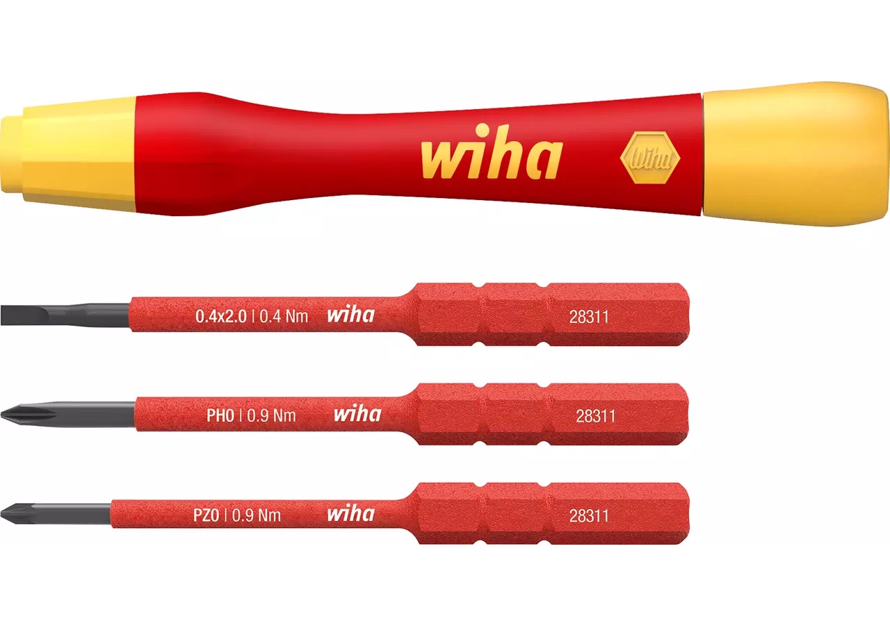 Wiha 43167 4pc PicoFinish slimVario VDE Fine Screwdriver Set img