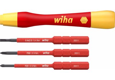 Wiha 43167 4pc PicoFinish slimVario VDE Fine Screwdriver Set