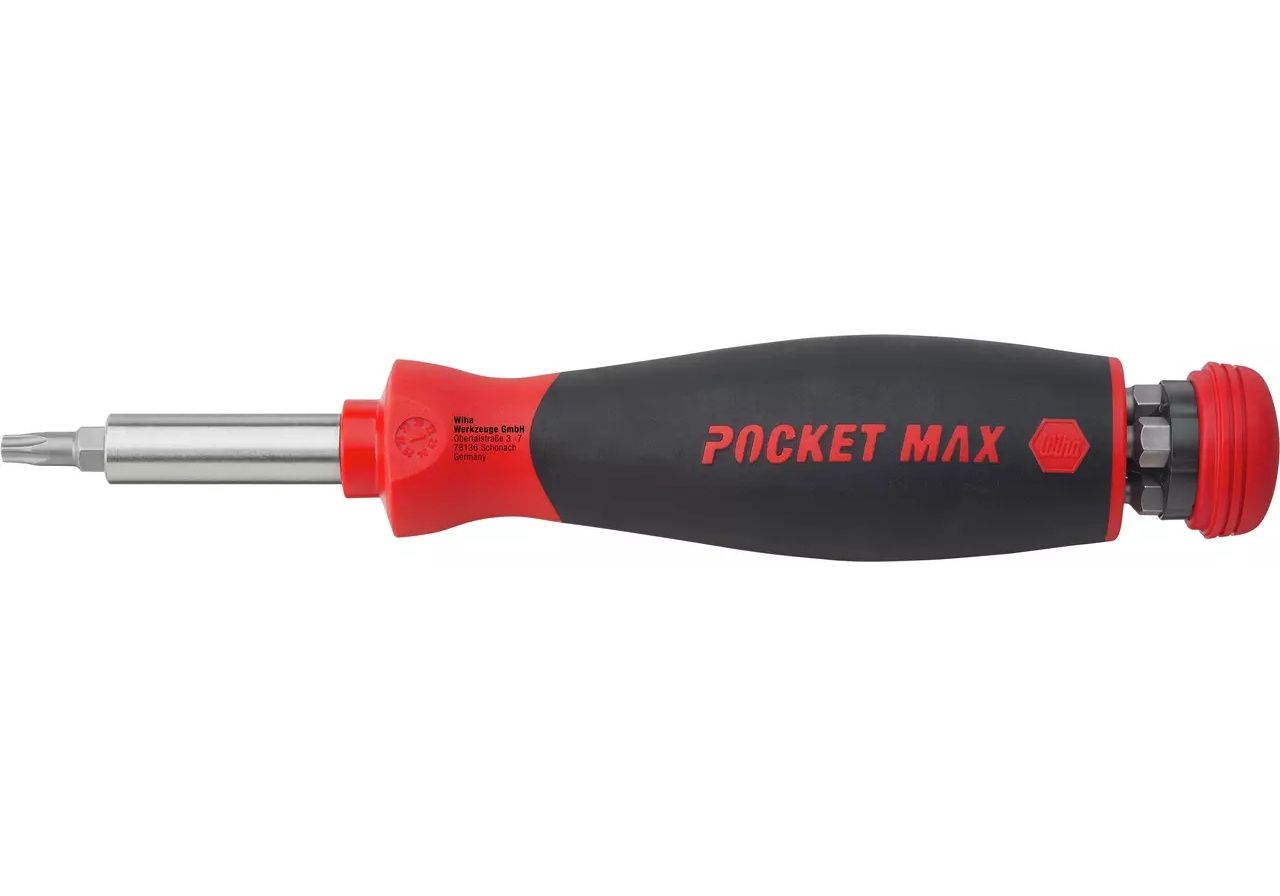Wiha 45292 PocketMax Magnetic Screwdriver with 8 Driver Bits