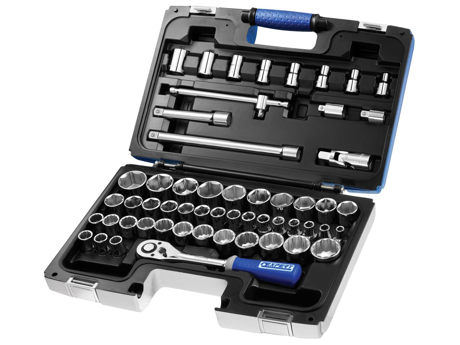 Expert BRIE032909B 1/2in Drive Socket &amp; Accessory Set, 55 Piece