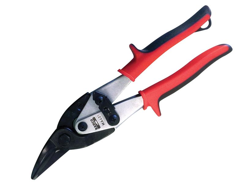 Bahco BAHMA401 MA401 Red Aviation Compound Snips Left Cut 250mm (10in)