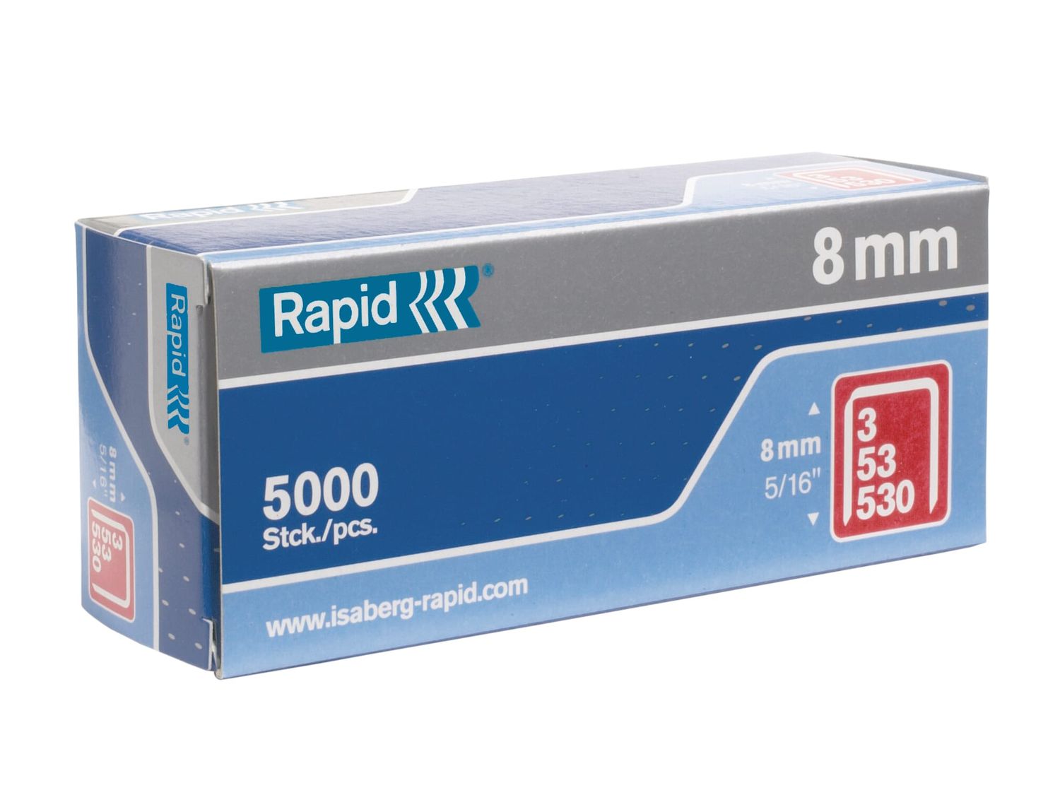Rapid RPD538B5000 53/8B 8mm Galvanised Staples (Box 5000)