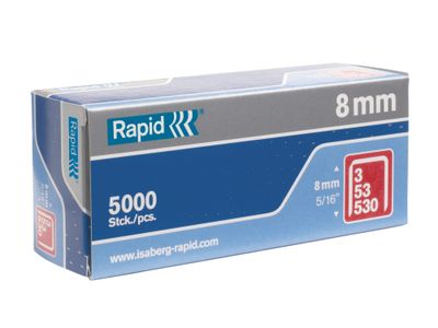 Rapid RPD538B5000 53/8B 8mm Galvanised Staples (Box 5000)