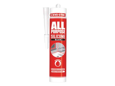 EVO-STIK EVOAPFSSBK 112872 All Purpose Flex Silicone Sealant Black C20