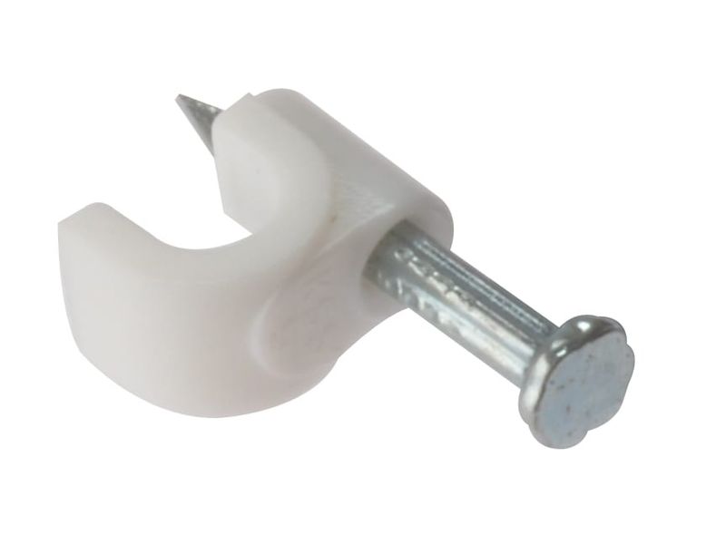 ForgeFix FORRCC67W Cable Clip Round White 6-7mm Box 100
