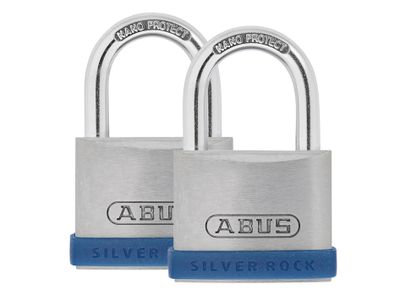 ABUS Mechanical ABU540TC 40mm Silver Rock™ 5 Padlock Twin Pack