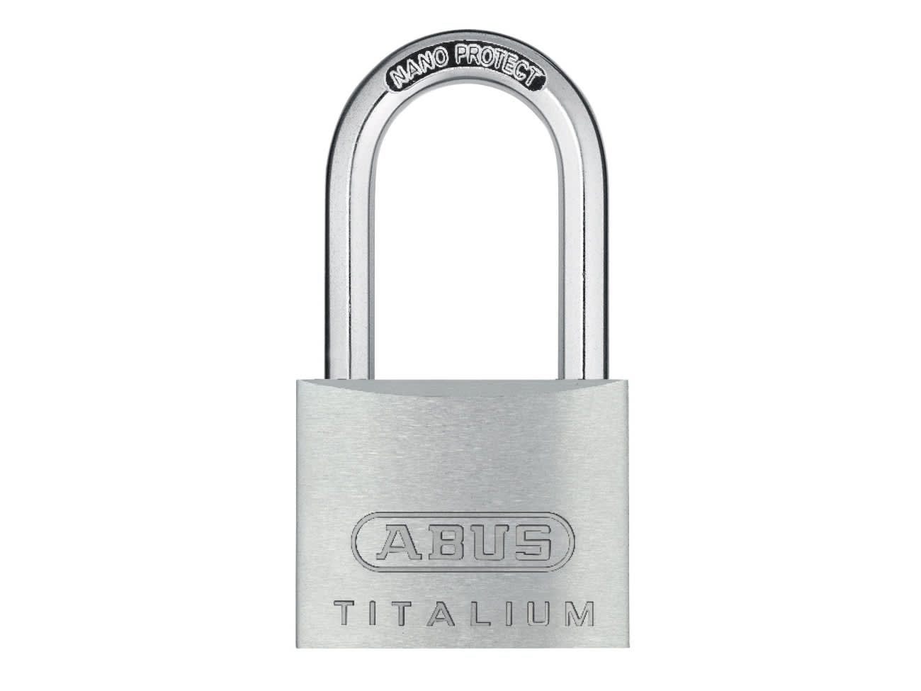ABUS Mechanical ABUKA54579 64TI/40mm TITALIUM™ Padlock 40mm Long Shackle Keyed Alike KA6411