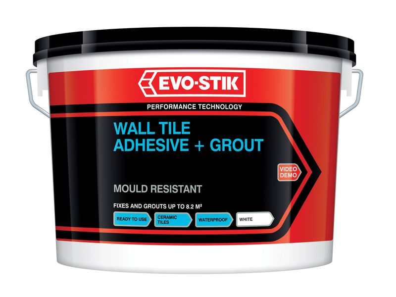 EVO-STIK EVO416529 Mould Resistant Wall Tile Adhesive &amp; Grout 2.5 litre