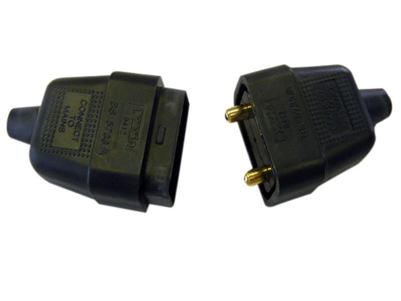Dencon DCN9412BNB 2 Pin Rubber Connector Plug 10A Black