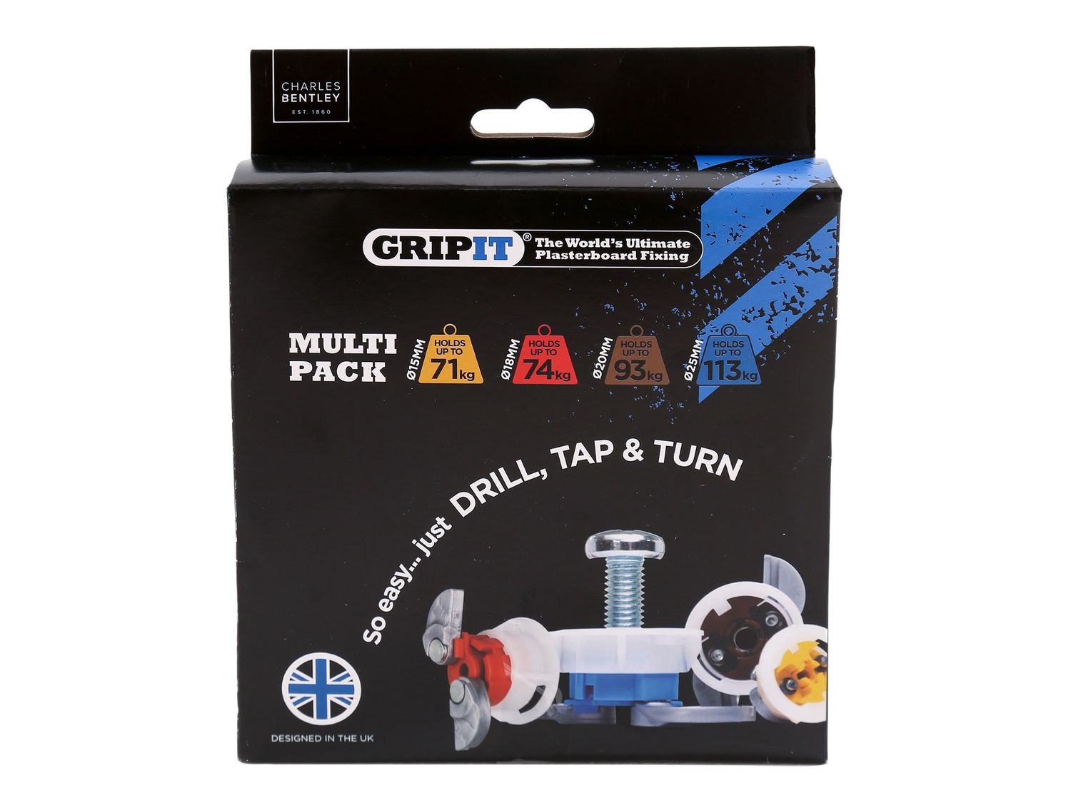 Gripit GRPASSKIT Plasterboard Fixings Assorted Kit, 32 Piece
