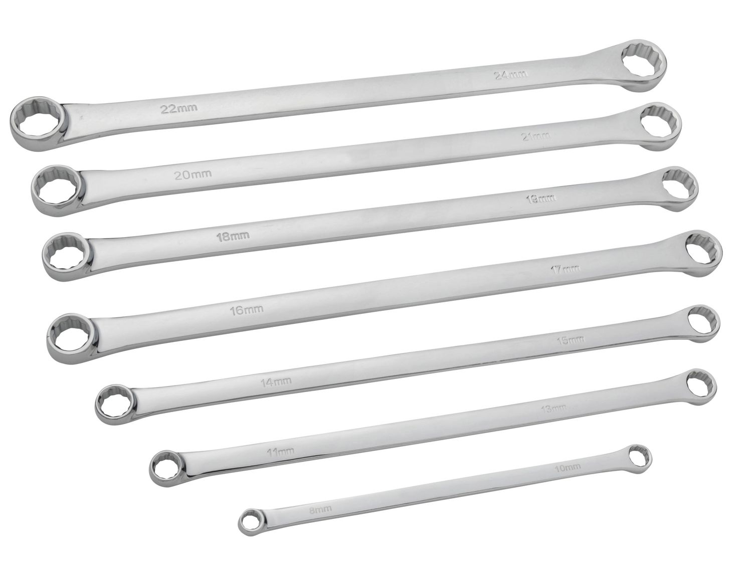 BlueSpot Tools B/S4305 Extra Long Ring Spanner Set, 7 Piece