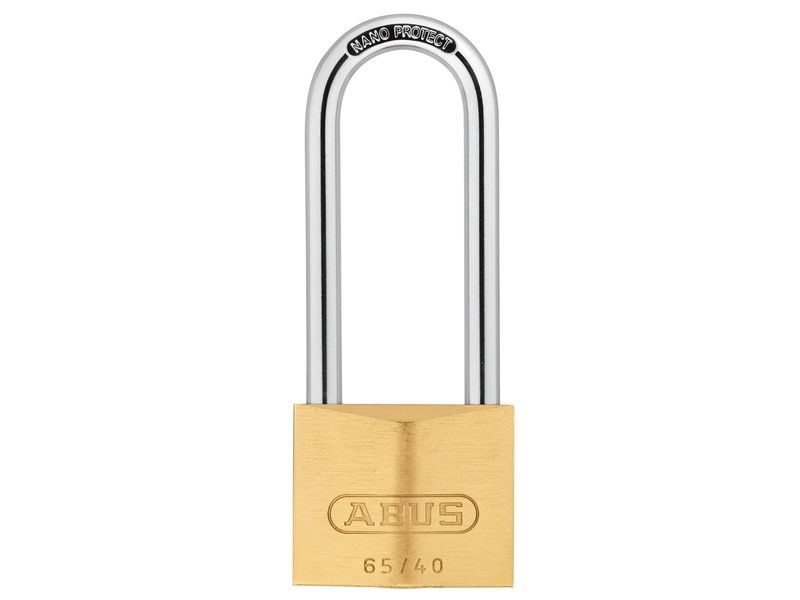 ABUS Mechanical ABU6540LS63 65/40mm Brass Padlock 63mm Long Shackle