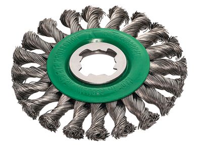 Lessmann LES47381X X-Lock Stainless Steel Knot Wheel Brush 125mm Non Spark