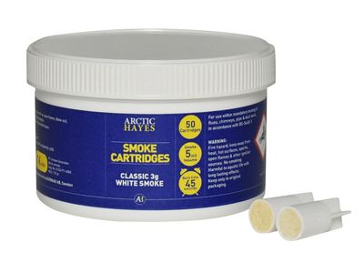 Arctic Hayes ARC333003C Smoke Cartridges Classic 3g White (Tub 50)