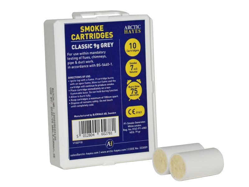 Arctic Hayes ARC333009 Smoke Cartridges Classic 9g White (Pack 10)