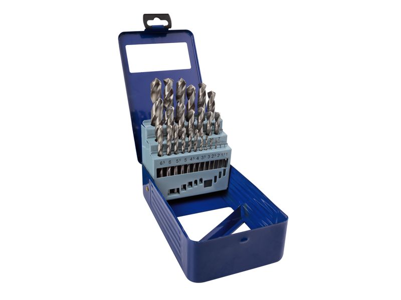 BlueSpot Tools B/S20350 HSS Drill Bit Set, 25 Piece
