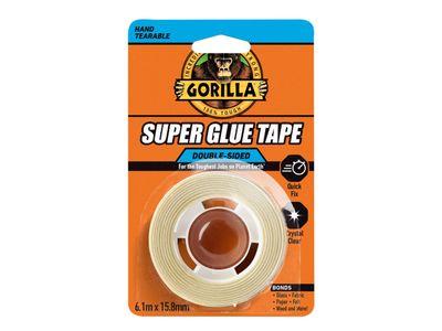 Gorilla Glue GRGGSGT61 Gorilla Super Glue Tape 15.8mm x 6.1m