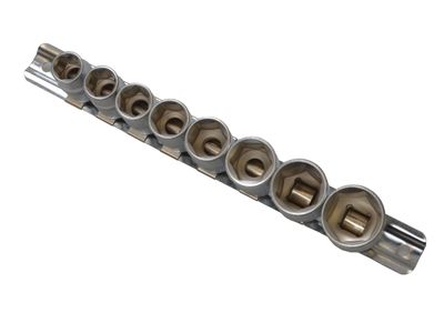 BlueSpot Tools B/S01524 3/8in Drive Socket Set on Rail, 8 Piece