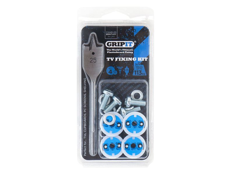 Gripit GRPTVKIT TV Kit, Clam Pack