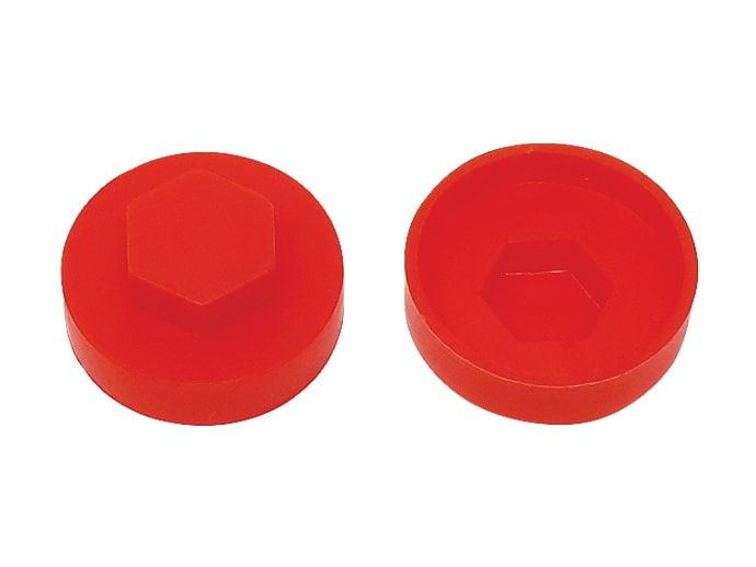 ForgeFix FORTFCC16PR TechFast Cover Cap Poppy Red 16mm (Pack 100)