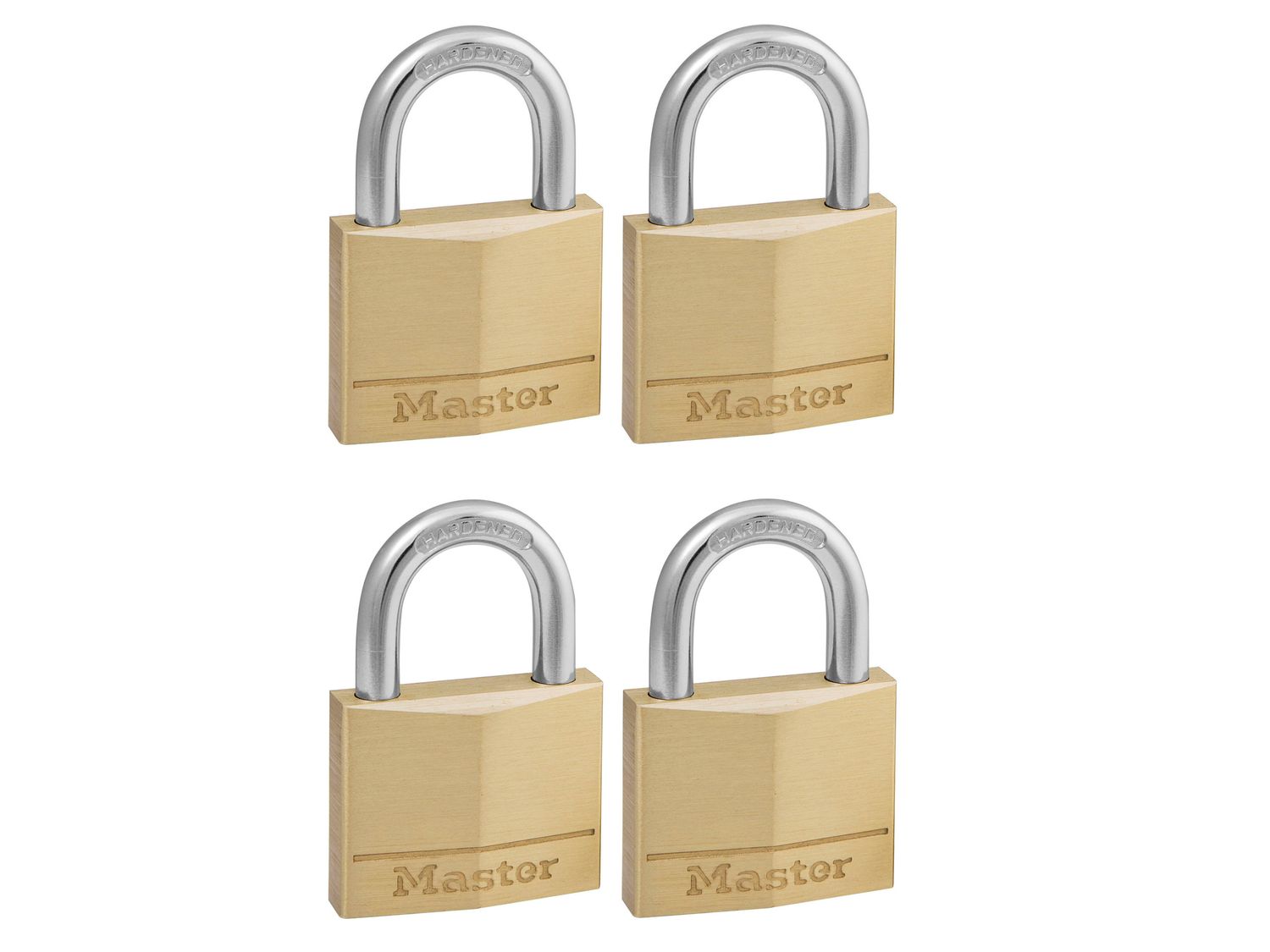 Master Lock MLK140Q Solid Brass 40mm Padlock 4-Pin - Keyed Alike x 4