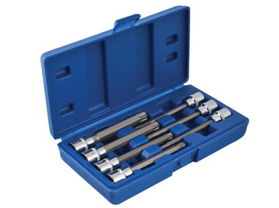 BlueSpot Tools B/S01514 3/8in Drive Extra Long TORX Socket Bit Set, 7 Piece