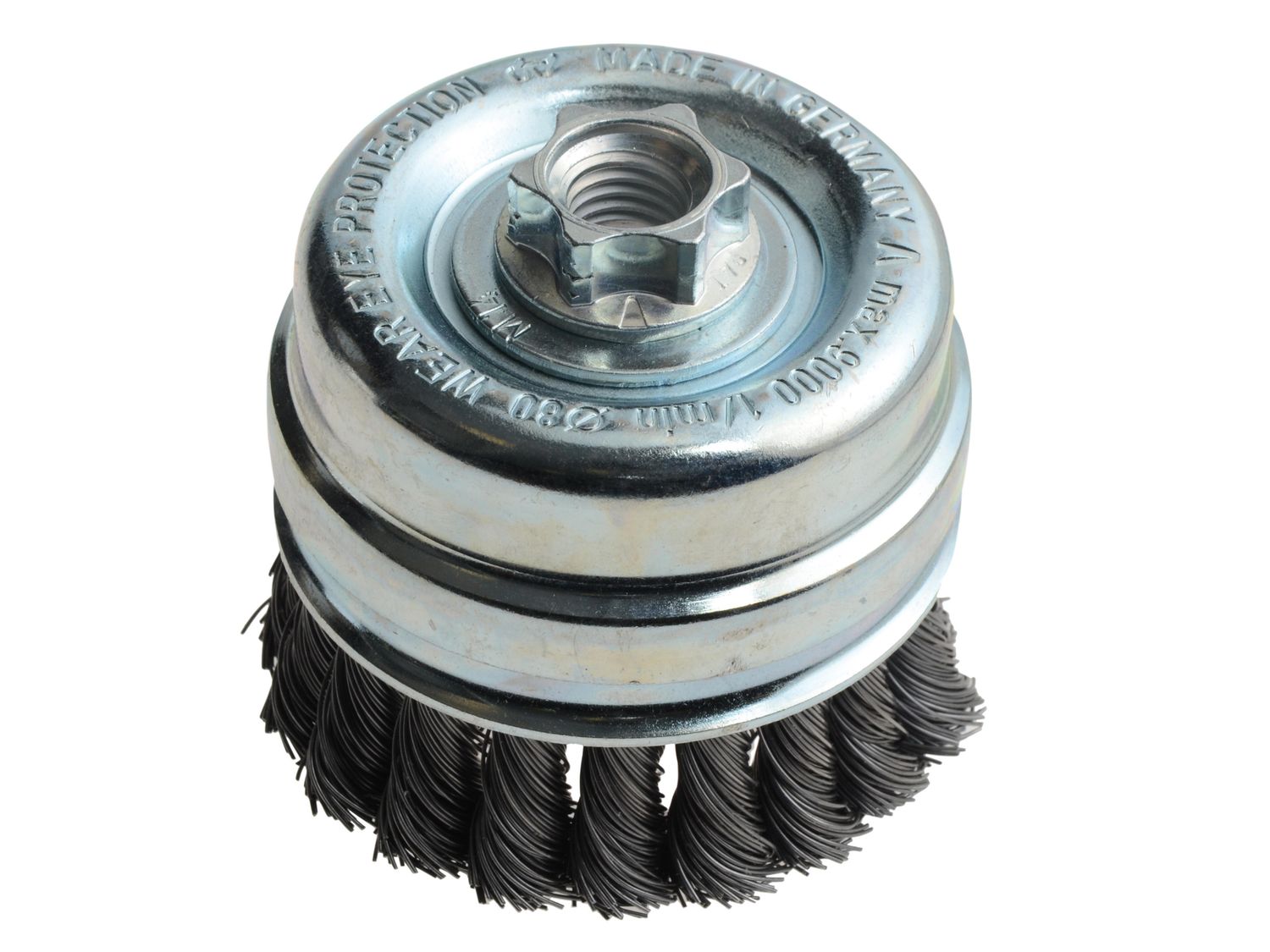Lessmann LES484217 Knot Cup Brush 80mm M14x2, 0.50 Steel Wire*