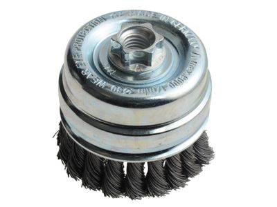 Lessmann LES484217 Knot Cup Brush 80mm M14x2, 0.50 Steel Wire*