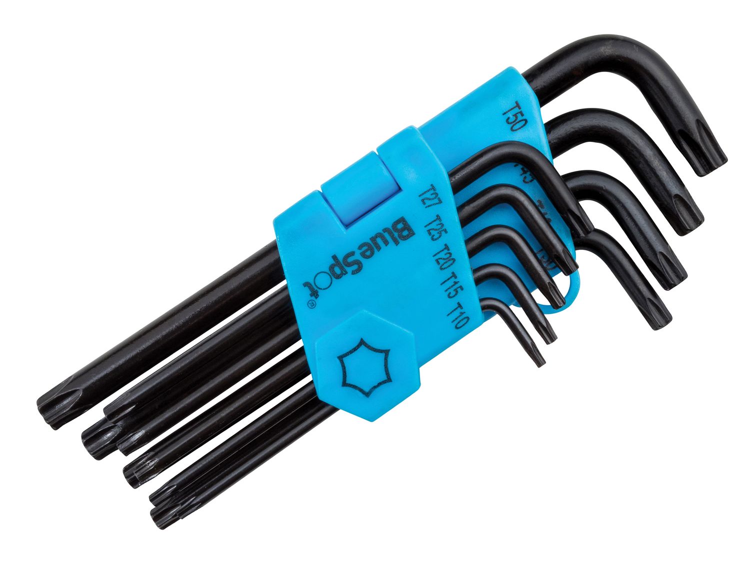 BlueSpot Tools B/S15305 Long Arm TORX Key Set of 9 (TX10-TX50)