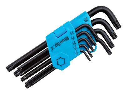 BlueSpot Tools B/S15305 Long Arm TORX Key Set of 9 (TX10-TX50)