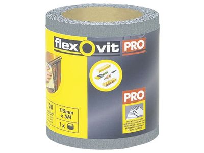 Flexovit FLV26415 High Performance Finishing Sanding Roll 115mm x 5m 120G