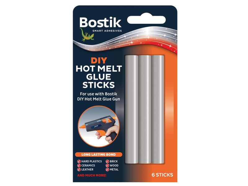 Bostik BSTSGSAP DIY Hot Melt Glue Sticks (Pack 6)