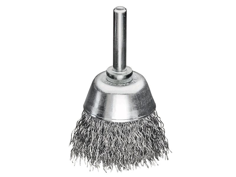 Lessmann LES435162 Cup Brush with Shank D50mm x H20mm, 0.30 Steel Wire