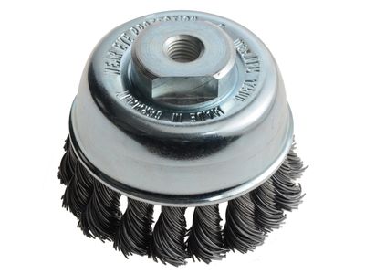 Lessmann LES482213 Knot Cup Brush 65mm M10x1.25, 0.50 Steel Wire