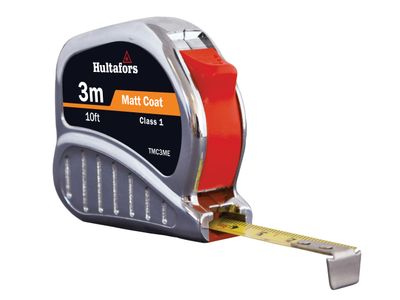 Hultafors HUL368013 TM3ME Chrome Tri-Matic Pocket Tape 3m/10ft (Width 13mm)