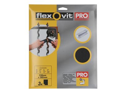Flexovit FLV26306 Emery Cloth Sanding Sheets 230 x 280mm Fine 120G (3)