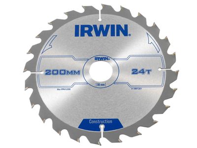 IRWIN IRW1897201 Construction Circular Saw Blade 200 x 30mm x 24T ATB
