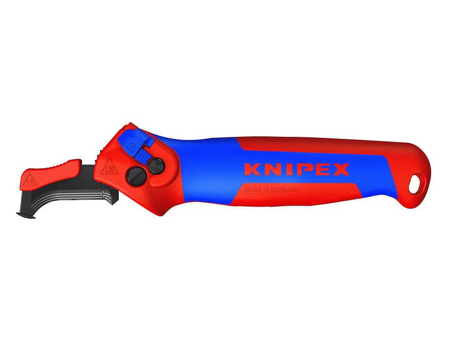 Knipex KPX1650145SB 16 50 145 SB Stripping Knife with Guide Shoe and Ratchet Function
