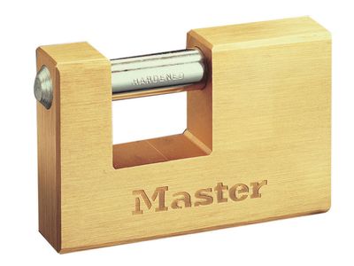 Master Lock MLK606 Rectangular 63mm Solid Brass Body Shutter Padlock