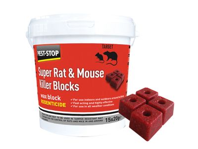 Pest-Stop (Pelsis Group) PRCPSWB04 Super Rat &amp; Mouse Killer Wax Blocks